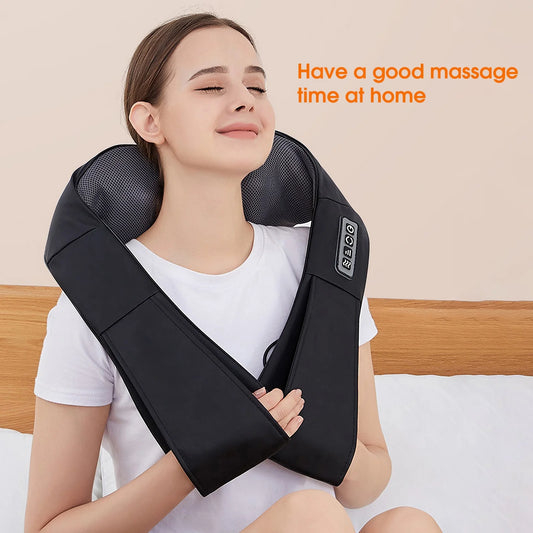 Shiatsu Neck and Back Massager,Neck Massager with Heat and Vibration,Suitable for Home, Office and Car.